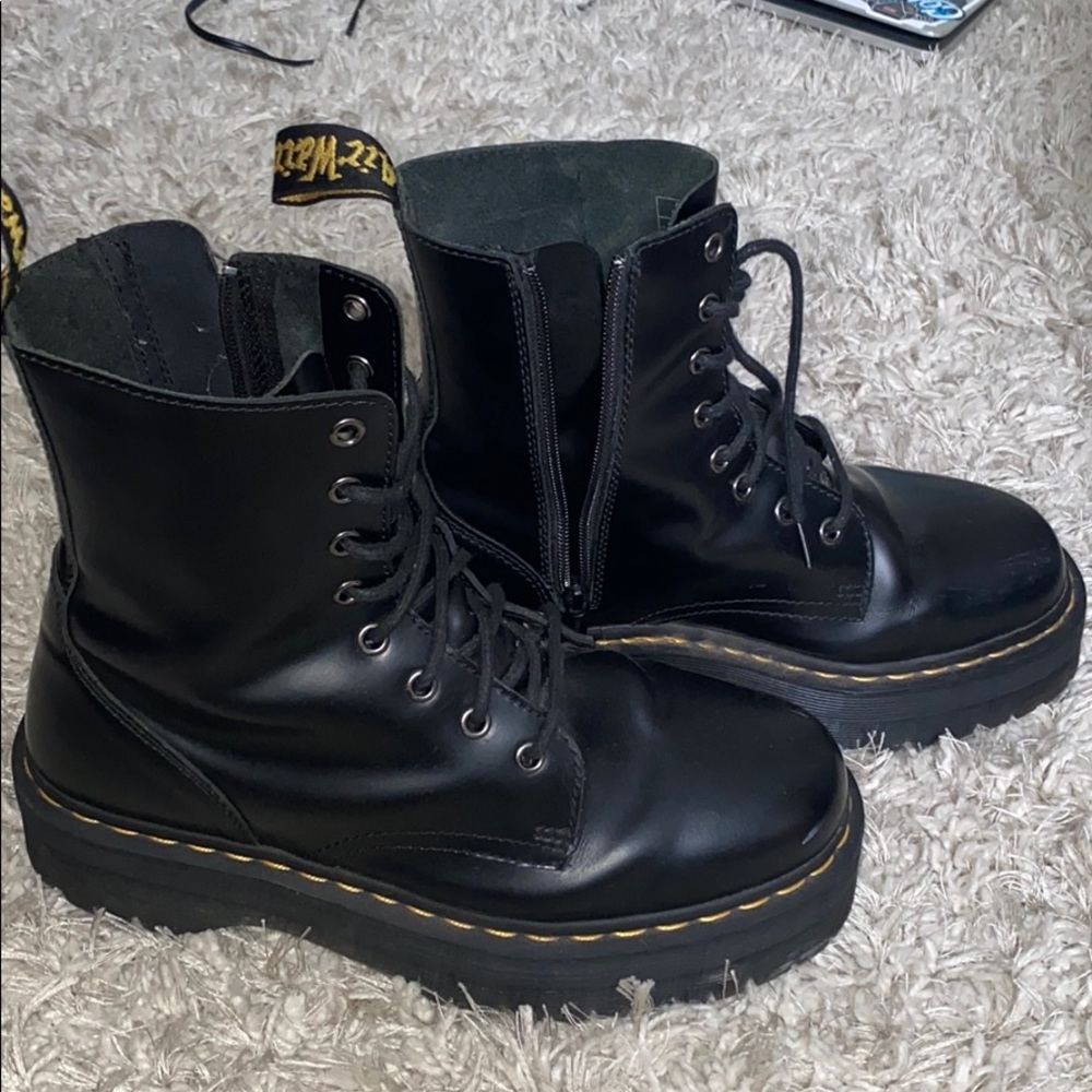 platform jaden doc marten black boots